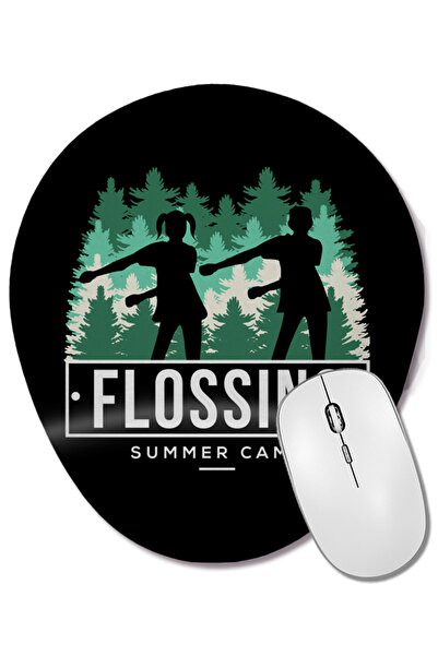 BASKI DÜNYASI Mouse Pad oval Flossing Summer Camp cu suport pentru încheietur...