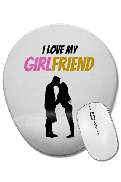 BASKI DÜNYASI Λατρεύω την κοπέλα μου ΔΩΡΟ Οβάλ ποντίκι με υποστήριξη καρπού