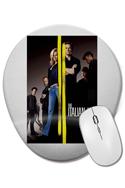 BASKI DÜNYASI Mouse Pad oval The Italian Job cu suport pentru încheietura mâinii