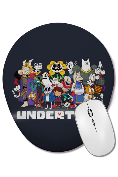 BASKI DÜNYASI Undertale Family Bilek Destekli Oval Mouse Pad
