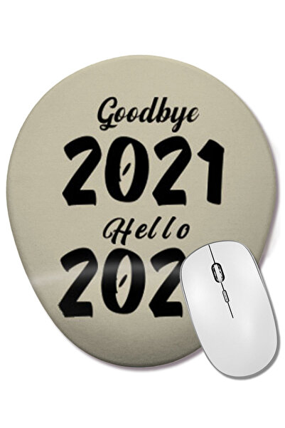 BASKI DÜNYASI La revedere 2021 Bună ziua 2022 Mouse Pad oval cu suport pentru...