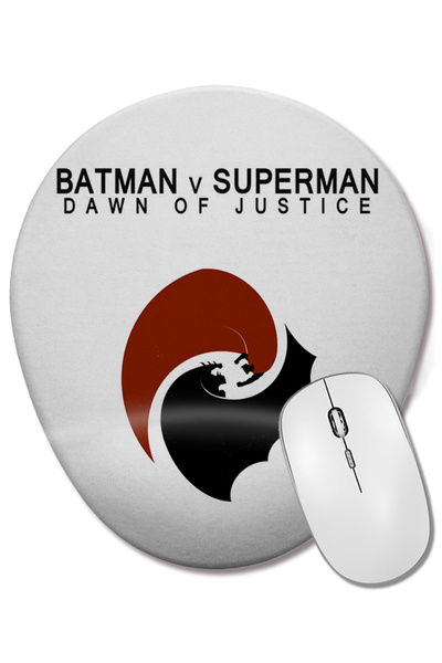 BASKI DÜNYASI Οβάλ επιφάνεια ποντικιού Batman και Superman με στήριγμα καρπού