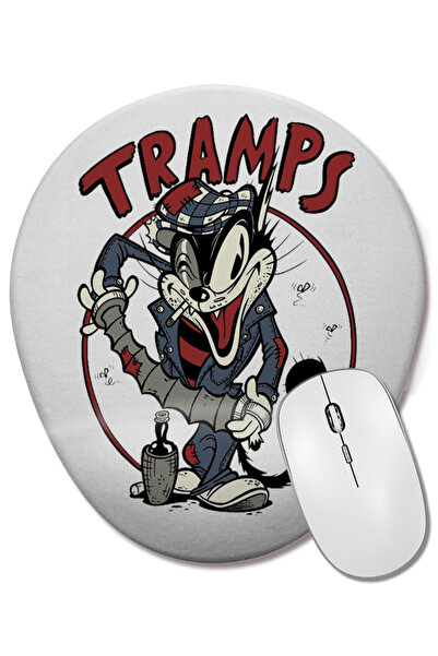 BASKI DÜNYASI Mouse Pad oval Gato Sanfonero cu suport pentru încheietura mâinii