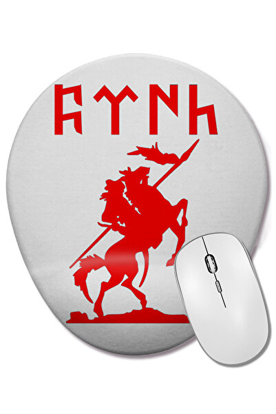 BASKI DÜNYASI Mouse Pad oval cu suport pentru încheietura mâinii Göktürk Alfa...