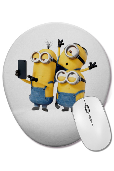 BASKI DÜNYASI Mouse Pad oval Minion Kung Fury Gru Fury cu suport pentru înche...