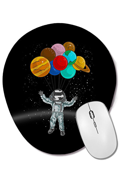 BASKI DÜNYASI Astronaut în spațiu care zboară cu baloane cu planete Mouse pad...