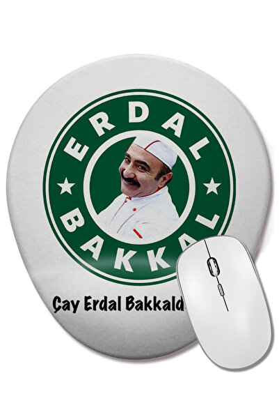 BASKI DÜNYASI Erdal Bakkal Oval Mouse Pad with Wrist Support