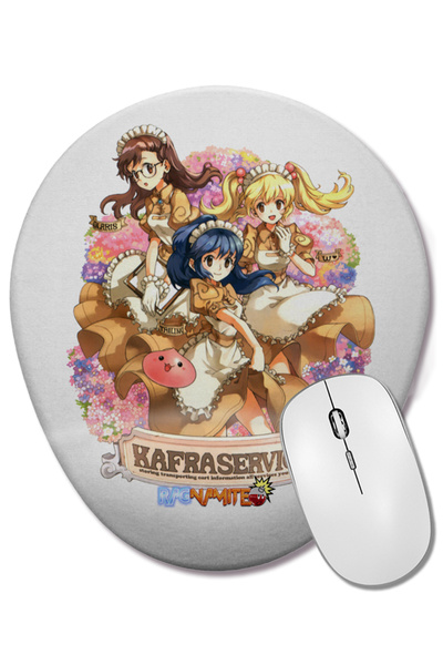 BASKI DÜNYASI Mouse Pad oval Kafra Service cu suport pentru încheietura mâinii