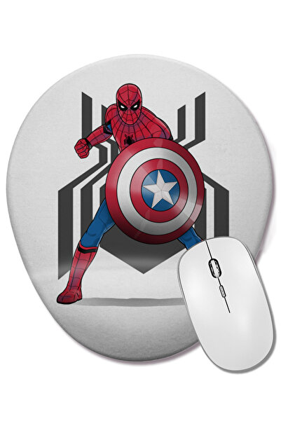 BASKI DÜNYASI Mouse Pad oval cu suport pentru încheietura mâinii Spider Man C...