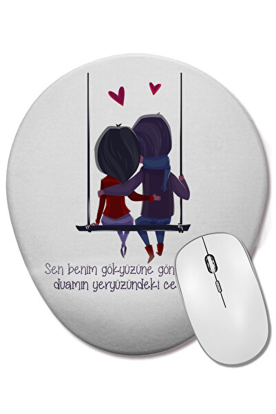 BASKI DÜNYASI Δώρο για την Ημέρα του Αγίου Βαλεντίνου 017 Οβάλ ποντίκι με υπο...