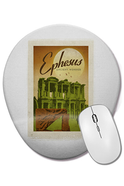 BASKI DÜNYASI Mouse Pad oval cu suport pentru încheietura mâinii, biblioteca ...