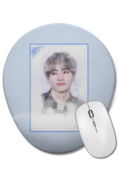 BASKI DÜNYASI Mouse Pad oval Bt21 cu suport pentru încheietura mâinii, cu acu...
