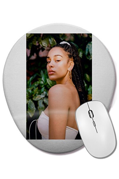 BASKI DÜNYASI Mouse Pad oval Jorja Smith cu suport pentru încheietura mâinii