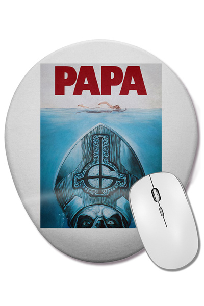 BASKI DÜNYASI Mouse Pad oval Papa Ghost Bc cu suport pentru încheietura mâinii