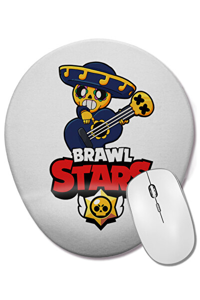 BASKI DÜNYASI Mouse Pad oval Brawl Stars cu suport pentru încheietura mâinii