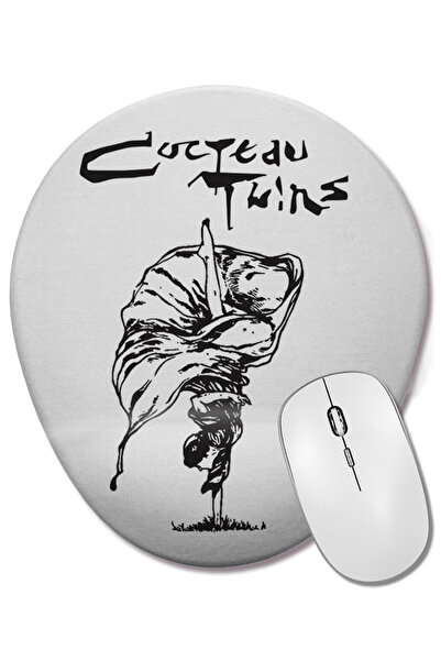BASKI DÜNYASI Mouse Pad oval Cocteau Twins cu suport pentru încheietura mâinii
