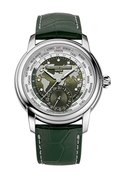 Frederique Constant FC-718KWM4H6 Mens Watch Classic Worldtimer Automatic 42mm