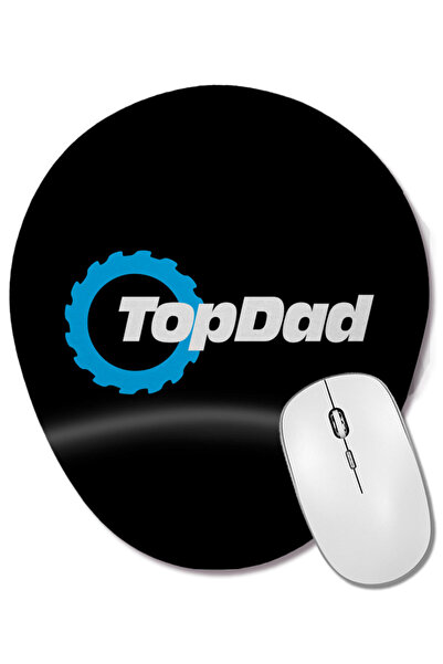 BASKI DÜNYASI Mouse Pad oval cu suport pentru încheietura mâinii, cu textul: Dad Dilf Dad I'd Like To Friend