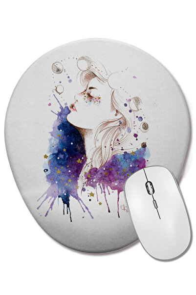 BASKI DÜNYASI Mouse Pad oval Juliana Rabelo cu suport pentru încheietura mâinii