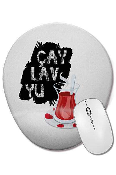 BASKI DÜNYASI Mouse Pad oval cu suport pentru încheietura mâinii, cu citate a...