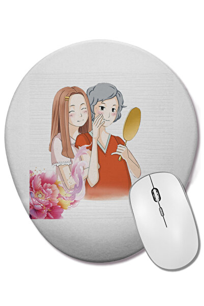 BASKI DÜNYASI Cadou pentru Ziua Mamei 0012 Mouse Pad oval cu suport pentru în...