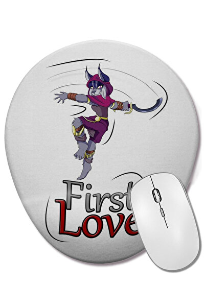 BASKI DÜNYASI First Love Asuri Mouse Pad oval cu suport pentru încheietura mâinii