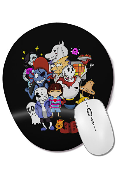 BASKI DÜNYASI Undertale Family 01 Mouse Pad oval cu suport pentru încheietura...