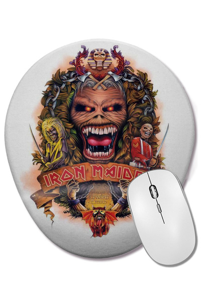 BASKI DÜNYASI Mouse Pad oval iLove Squats cu suport pentru încheietura mâinii