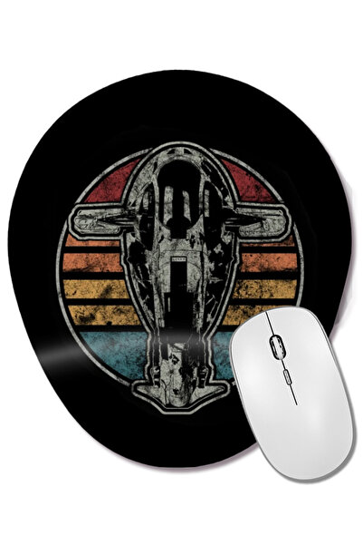 BASKI DÜNYASI Mouse Pad oval Vinatge Hunters Vessal cu suport pentru încheiet...