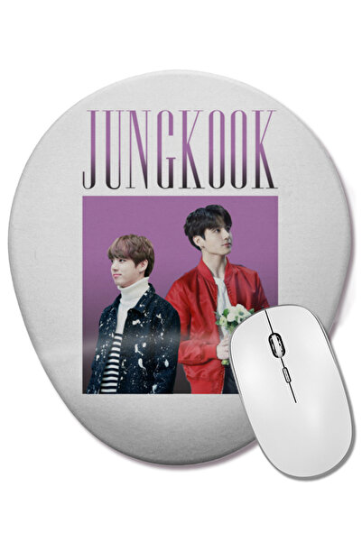 BASKI DÜNYASI Mouse Pad oval Bts Bangtan Jungkook cu suport pentru încheietur...