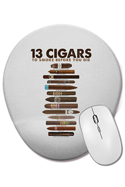 BASKI DÜNYASI Cigară pentru a fuma înainte de a muri Mouse Pad oval cu suport...