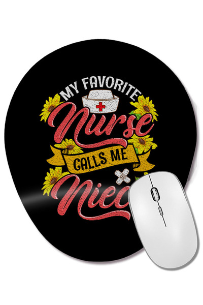 BASKI DÜNYASI Mouse Pad oval cu suport pentru încheietura mâinii, cu textul „...