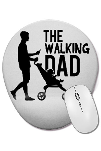 BASKI DÜNYASI Mouse Pad oval The Walking Dad cu suport pentru încheietura mâinii