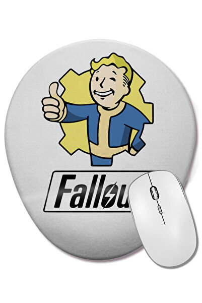 BASKI DÜNYASI Fallout Vault Boy Οβάλ ποντίκι με υποστήριξη καρπού