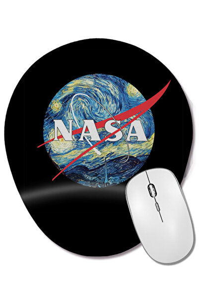 BASKI DÜNYASI Mouse Pad oval Nasa cu suport pentru încheietura mâinii