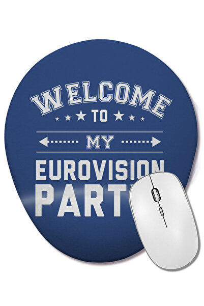 BASKI DÜNYASI Bine ați venit la petrecerea mea Eurovision Mouse Pad oval cu s...