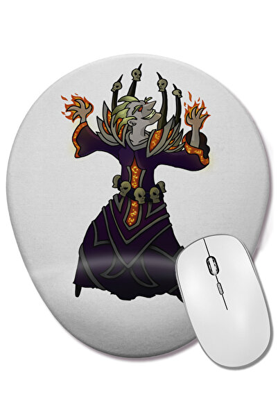 BASKI DÜNYASI Mouse Pad oval Warlock Junkrat cu suport pentru încheietura mâinii