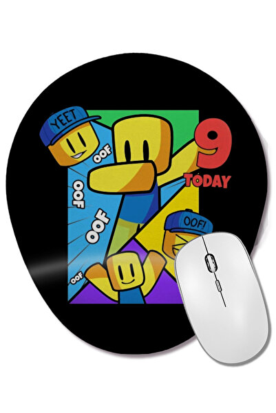 BASKI DÜNYASI Roblox Dabbing Noob 9 Today Mouse Pad oval cu suport pentru înc...
