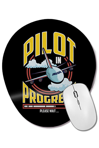 BASKI DÜNYASI Mouse Pad oval cu suport pentru încheietura mâinii, cu textul: ...