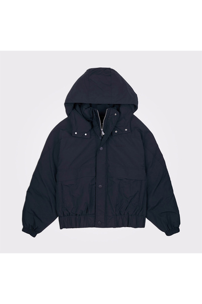 Converse Kadın Kapüşonlu Siyah Ceket