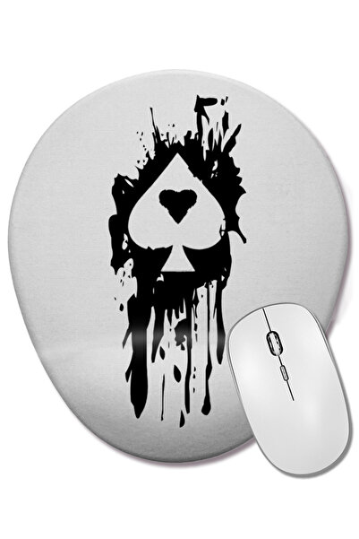 BASKI DÜNYASI Carta Cassino Mouse Pad oval cu suport pentru încheietura mâinii