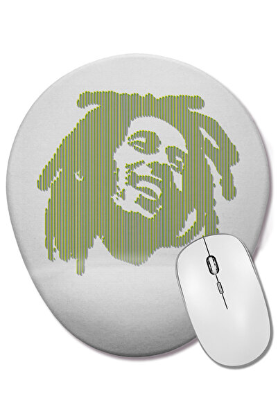 BASKI DÜNYASI Οβάλ ποντίκι με υποστήριξη καρπού Bob Marley