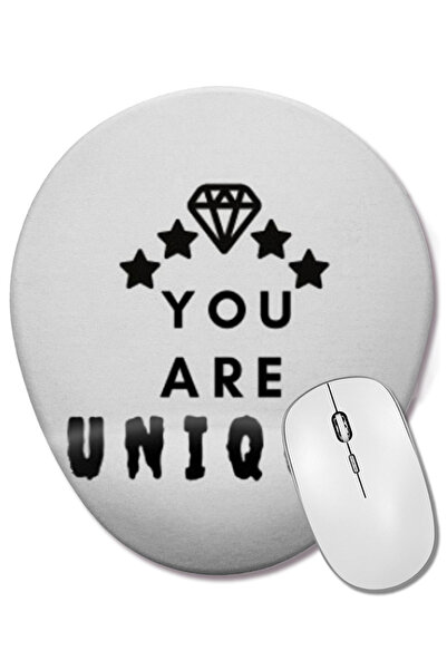 BASKI DÜNYASI Mouse Pad oval cu suport pentru încheietura mâinii YOU ARE UNIQUE