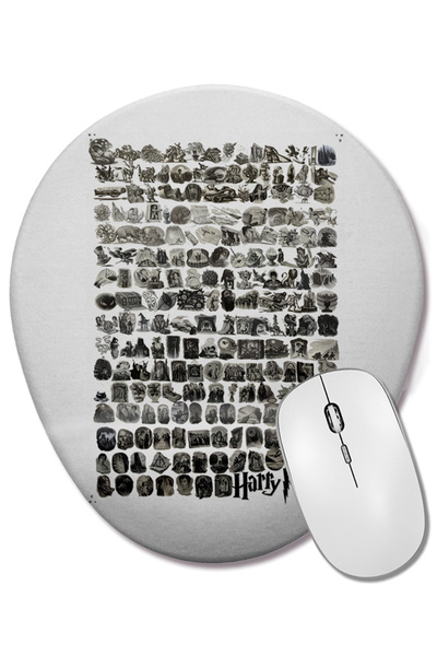 BASKI DÜNYASI Mouse Pad oval Harry Potter cu suport pentru încheietura mâinii