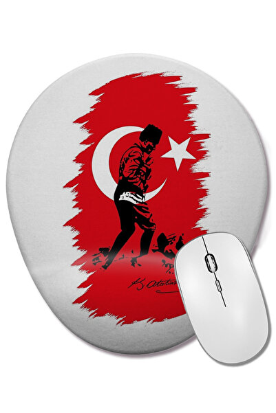 BASKI DÜNYASI Οβάλ ποντίκι με υποστήριξη καρπού Mustafa Kemal Atatürk