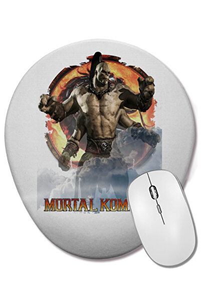 BASKI DÜNYASI Mouse Pad oval pentru jocuri Goro Mortal Kombat cu suport pentr...