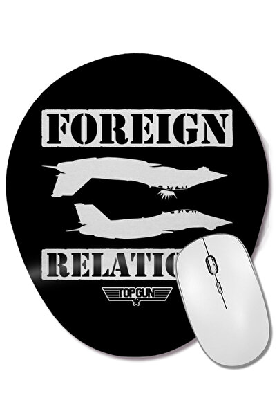 BASKI DÜNYASI Οβάλ ποντίκι με υποστήριξη καρπού Top Gun Foreign Relations