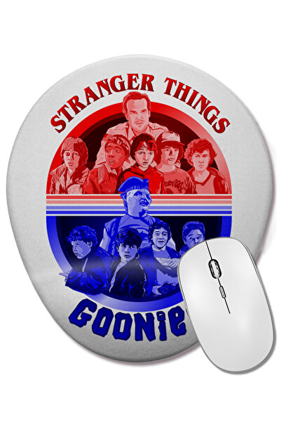 BASKI DÜNYASI Οβάλ ποντίκι με υποστήριξη καρπού Goonies και Stranger Things