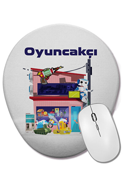 BASKI DÜNYASI Oyuncakçı 01 Οβάλ ποντίκι με υποστήριξη καρπού