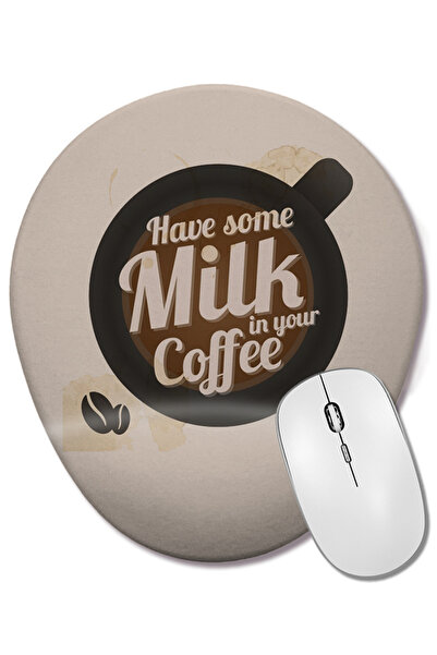 BASKI DÜNYASI Imajte malo mleka na svojoj kafi ovalnoj podlozi za miša sa pod...